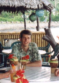 Dan enjoying his festive drink